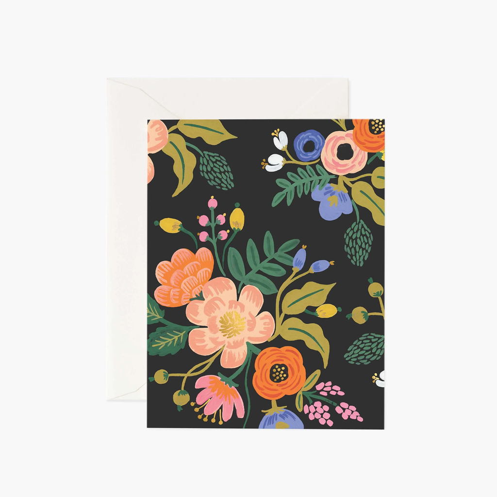 Rifle Paper Co. Lively Floral Black Card
