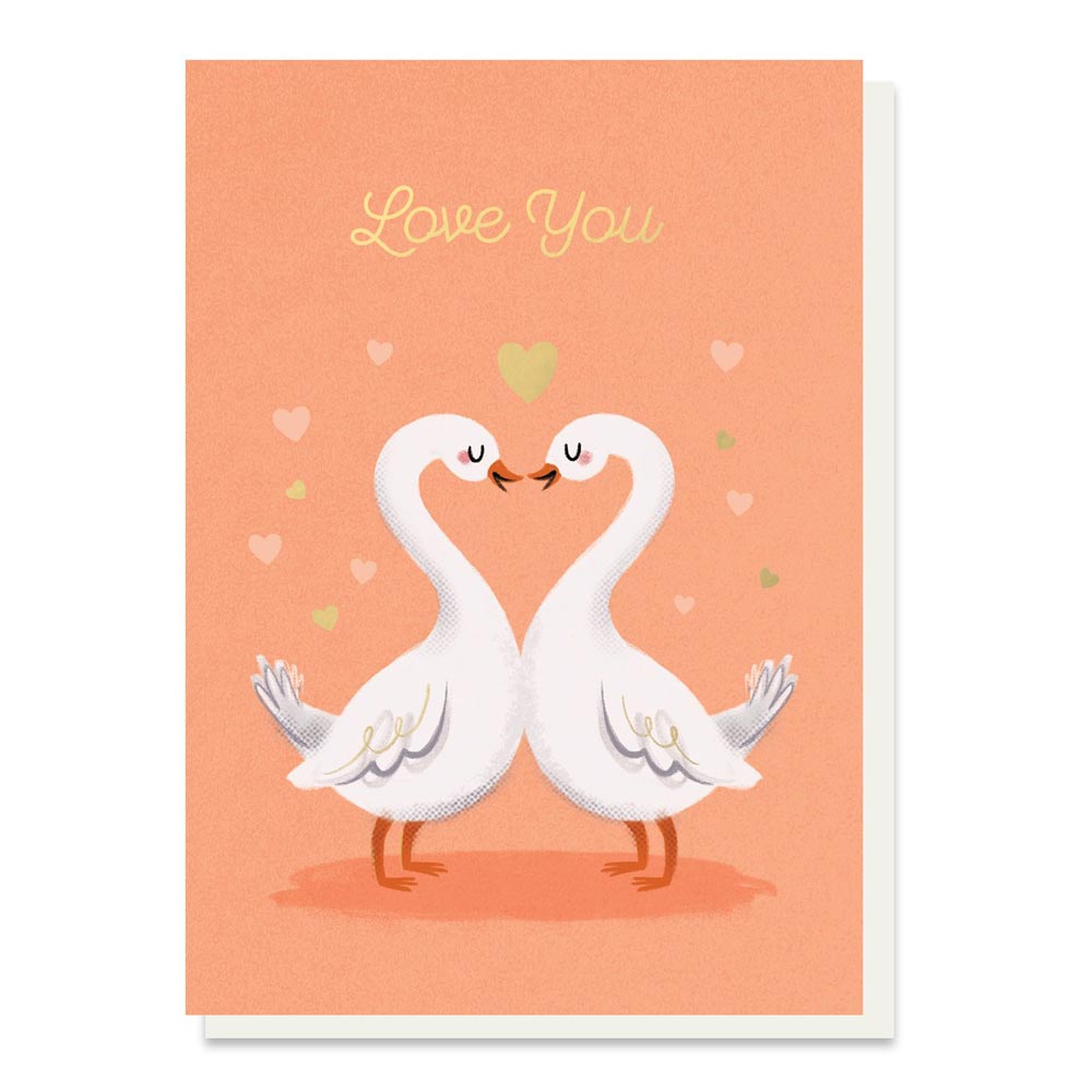 Stormy Knight Love Swans Card
