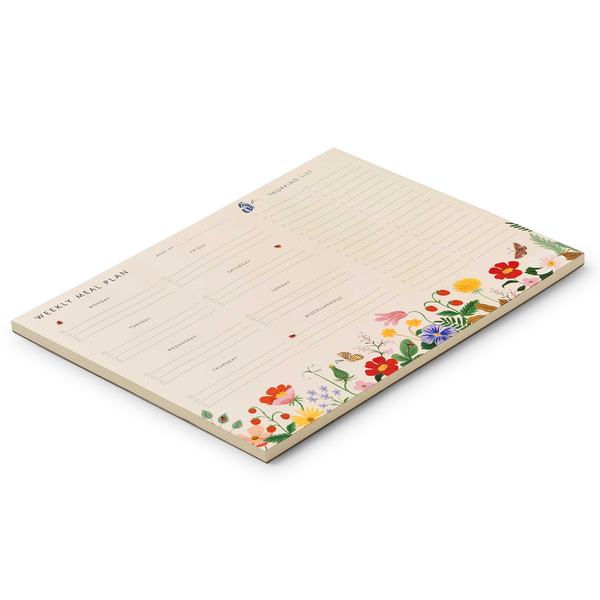 Rifle Paper Co. Meal Planner Notepad - Strawberry Fields