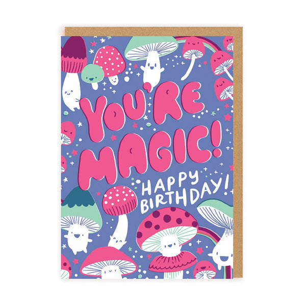 HELLO!LUCKY Magic Mushroom Birthday Greeting Card