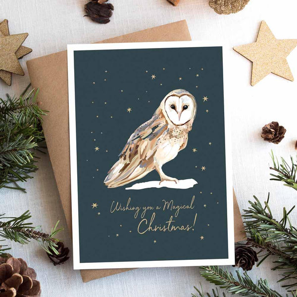 Sirocco Design Owl Magical Christmas Card