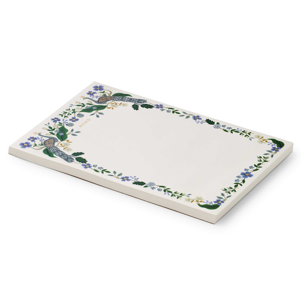 Rifle Paper Co. Large Memo Notepad - Peacock