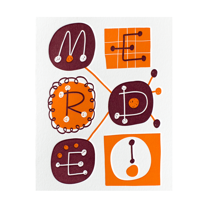 LETTERPRESS DE PARIS Merde! Card (Shit!)