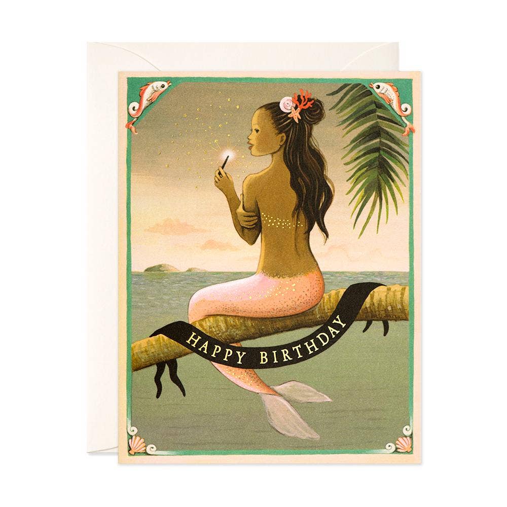 JooJoo Paper Mermaid Birthday Card