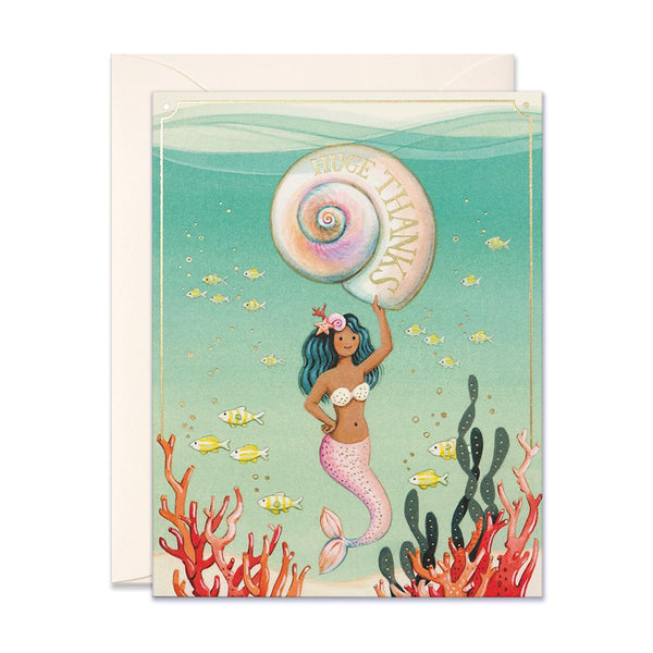 JooJoo Paper Mermaid Huge Thanks Card