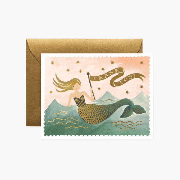 Rifle Paper Co. Mermaid Thank You Card SET