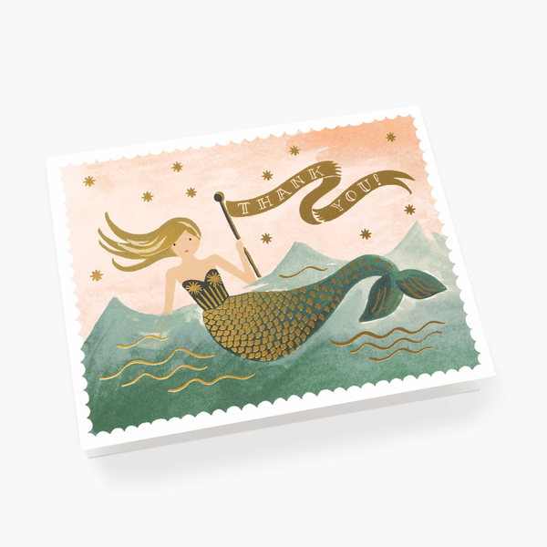Rifle Paper Co. Mermaid Thank You Card SET