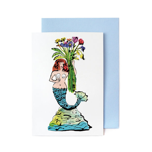 Yes! Paper Goods Mermaid with Flowers Card