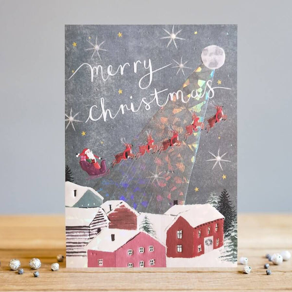 Louise Tiler Santa Sleigh Christmas Card