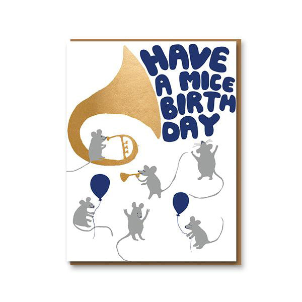Egg Press Mice Birthday Card