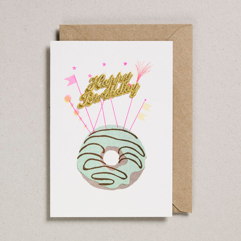 Petra Boase Mint Doughnut Birthday Card