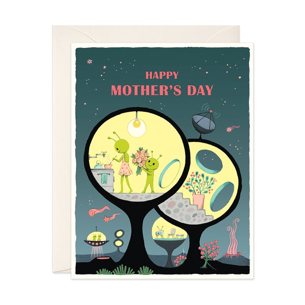 JooJoo Paper Mother's Day Aliens Card