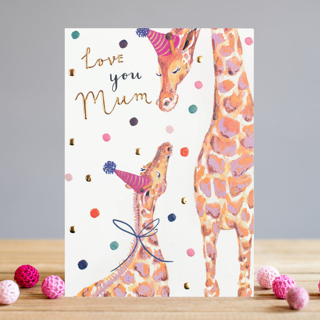 Louise Tiler Love You Mum Giraffes Mother's Day Card