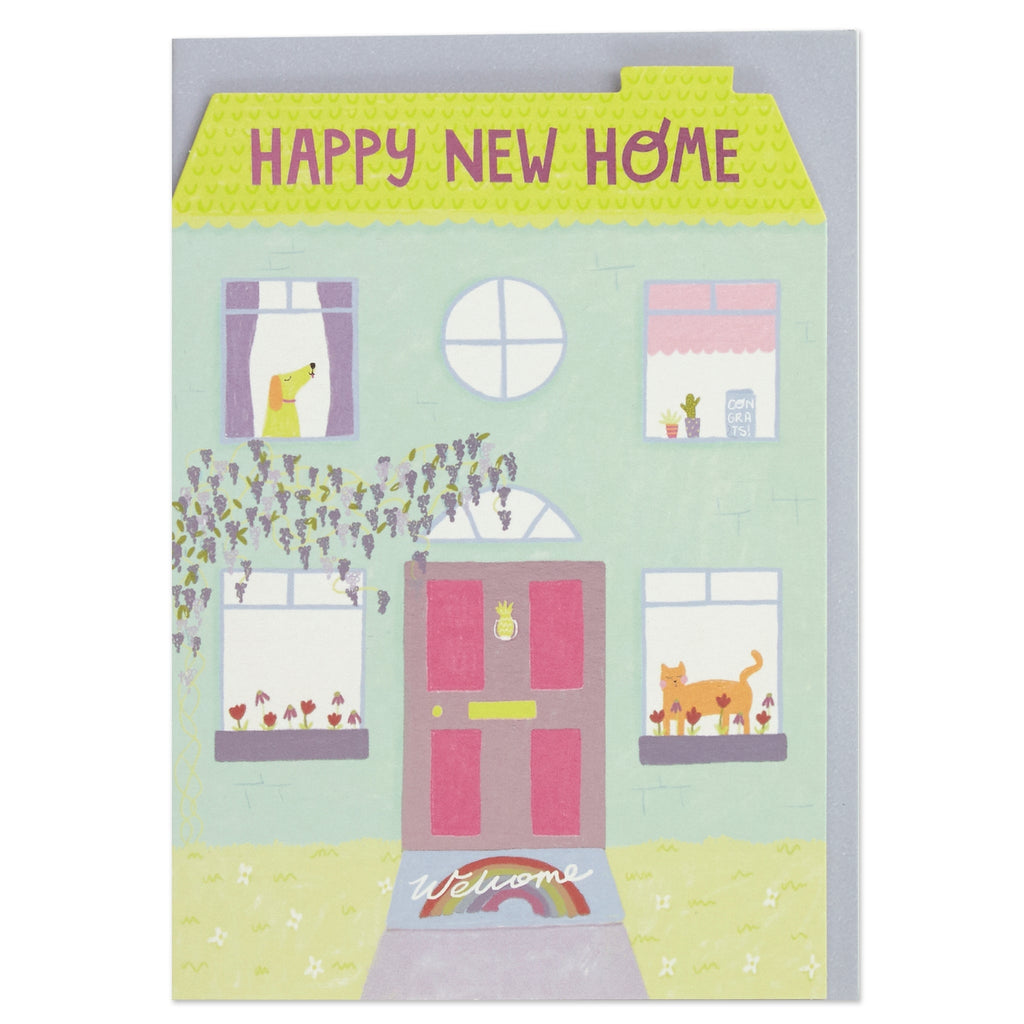 Raspberry Blossom Happy New Home Card