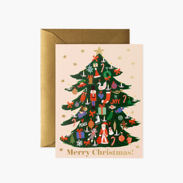 Rifle Paper Co. Trimmed Tree Christmas Card SET