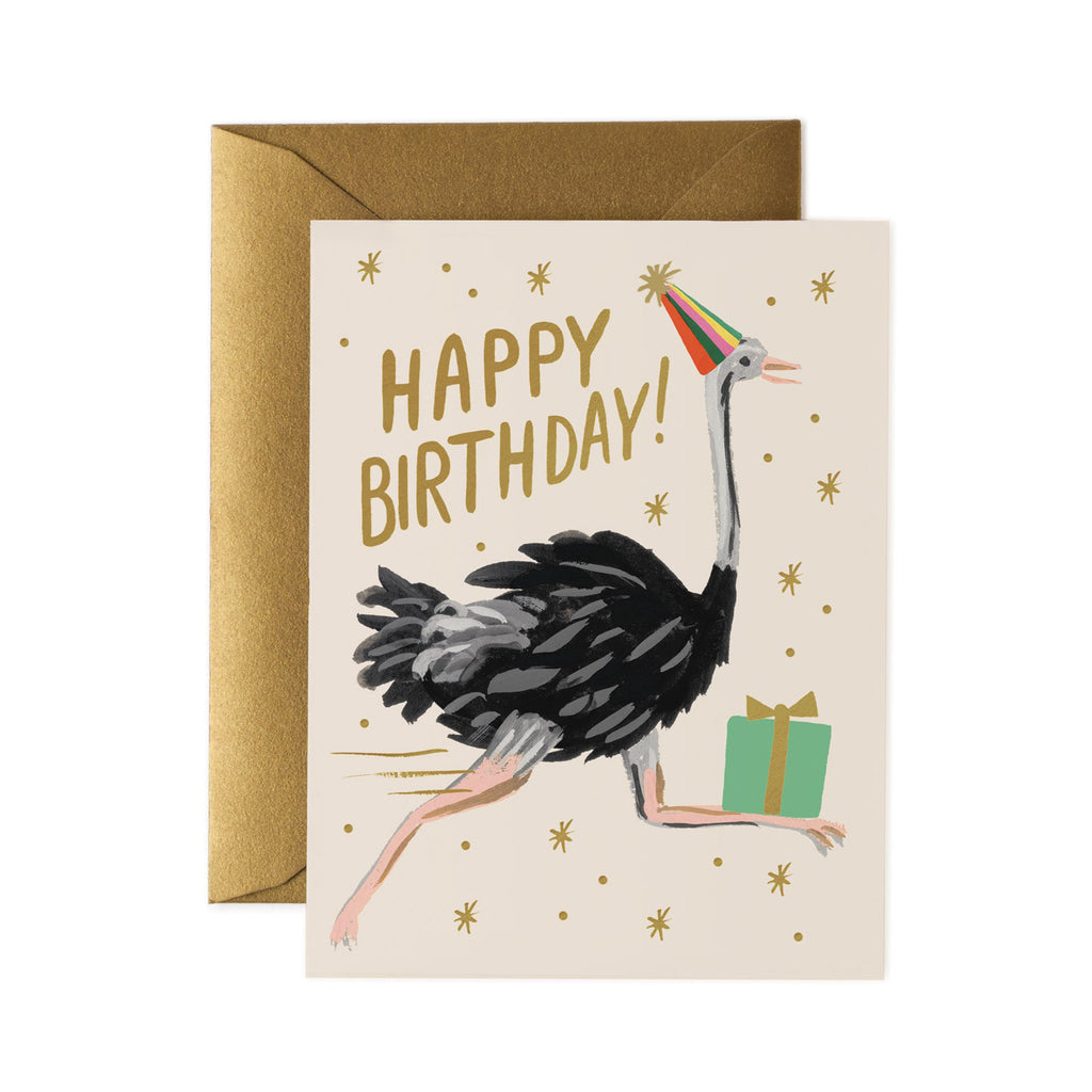 Rifle Paper Co. Ostrich Birthday Card