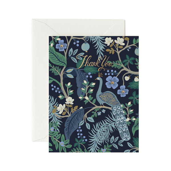 Rifle Paper Co. Peacock Thank You Card SET