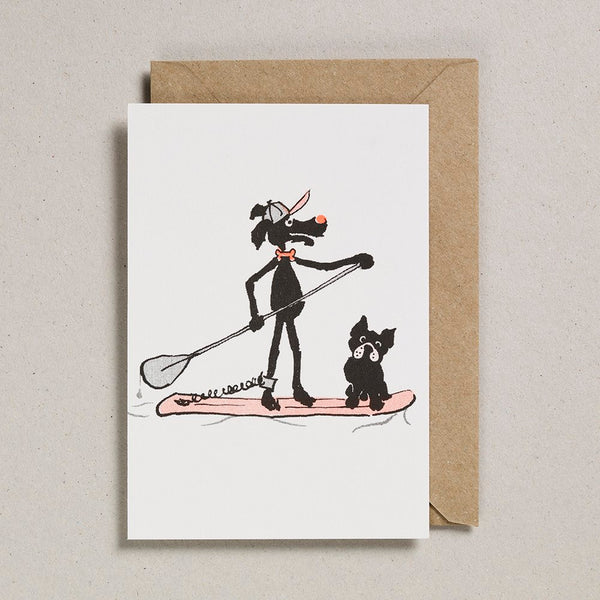 Petra Boase Paddle Board Dog Birthday Card