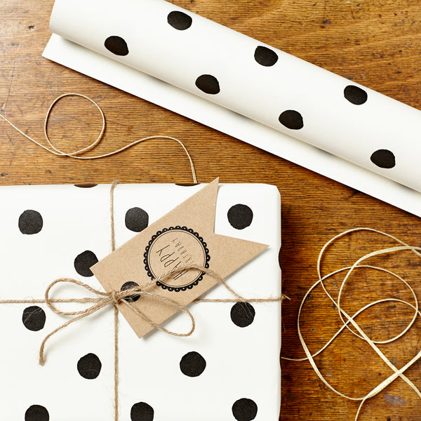 Katie Leamon Painted Polka Dot Gift Wrap