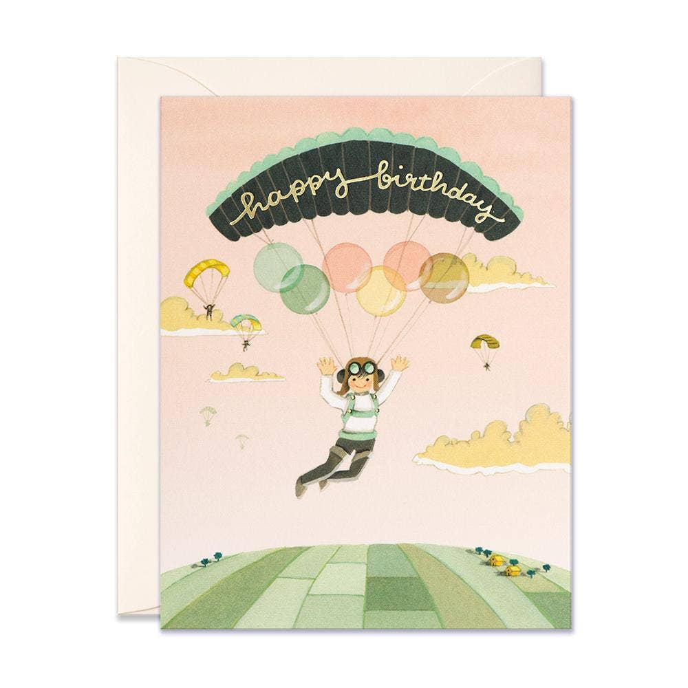 JooJoo Paper Paraglider Birthday Card