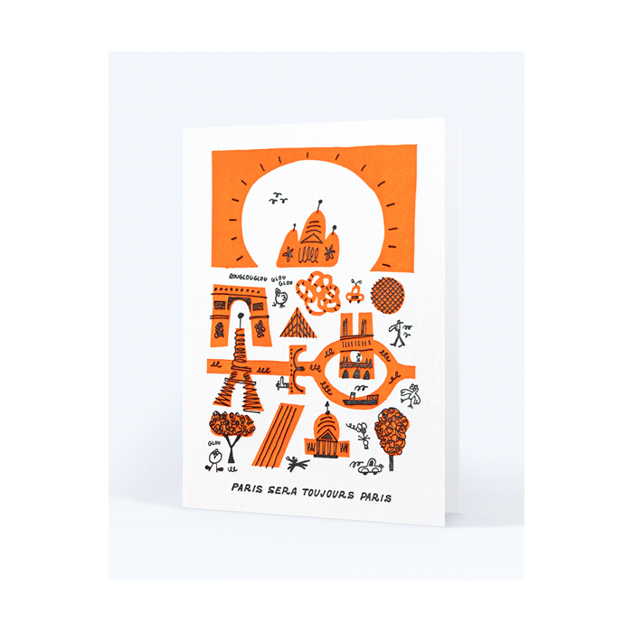 LETTERPRESS DE PARIS Paris Will Always Be Paris Card