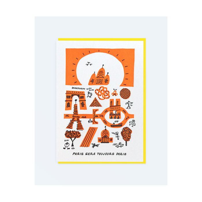 LETTERPRESS DE PARIS Paris Will Always Be Paris Card