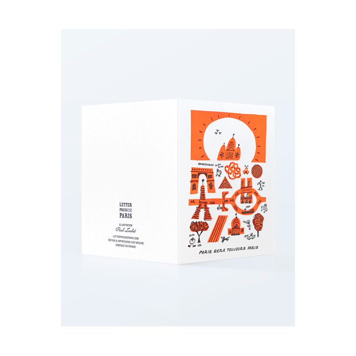 LETTERPRESS DE PARIS Paris Will Always Be Paris Card