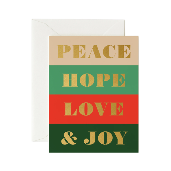 Rifle Paper Co. Peace & Joy Christmas Card