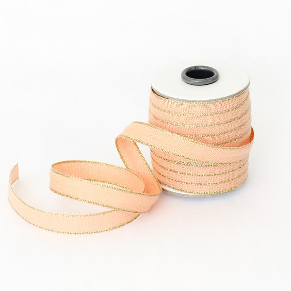 Studio Carta Drittofilo Cotton Ribbon - Peach/Gold