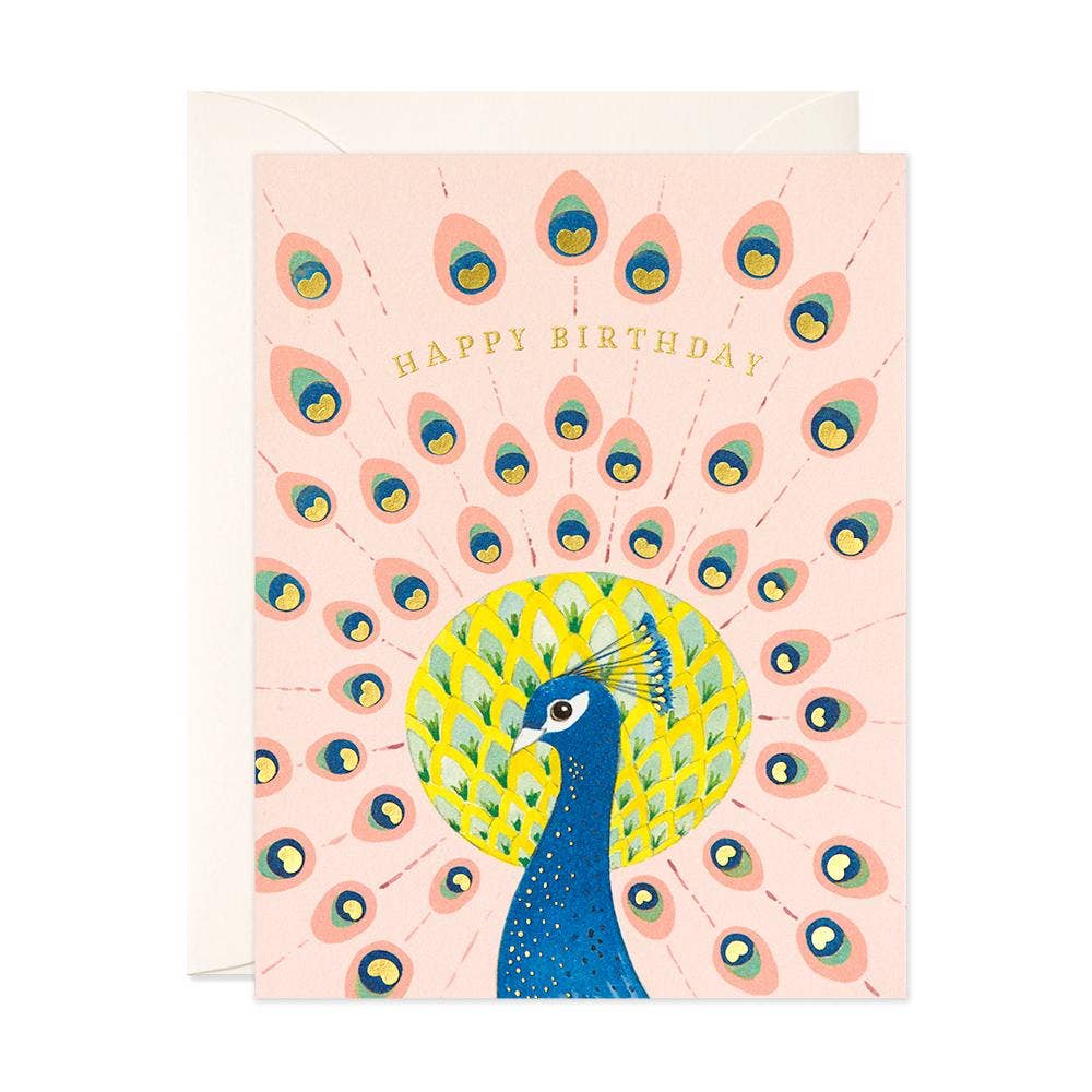 JooJoo Paper Peacock Birthday Card