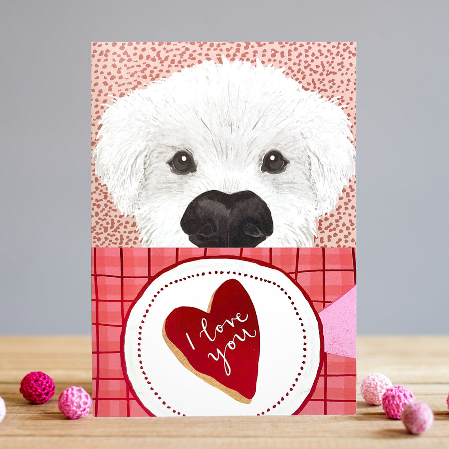 Louise Tiler Peeking Pooch Love Card