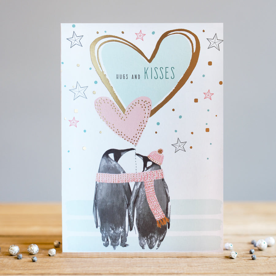 Louise Tiler Penguin Kisses Christmas Card