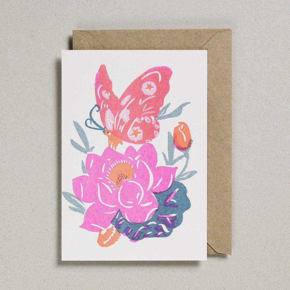 Petra Boase Pink Butterfly Birthday Card