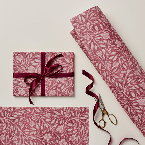 Wanderlust Paper Co. Pink Flora Patterned Gift Wrap