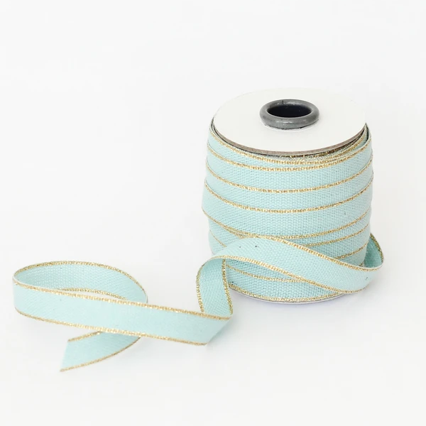 Studio Carta Drittofilo Cotton Ribbon - Pool & Gold