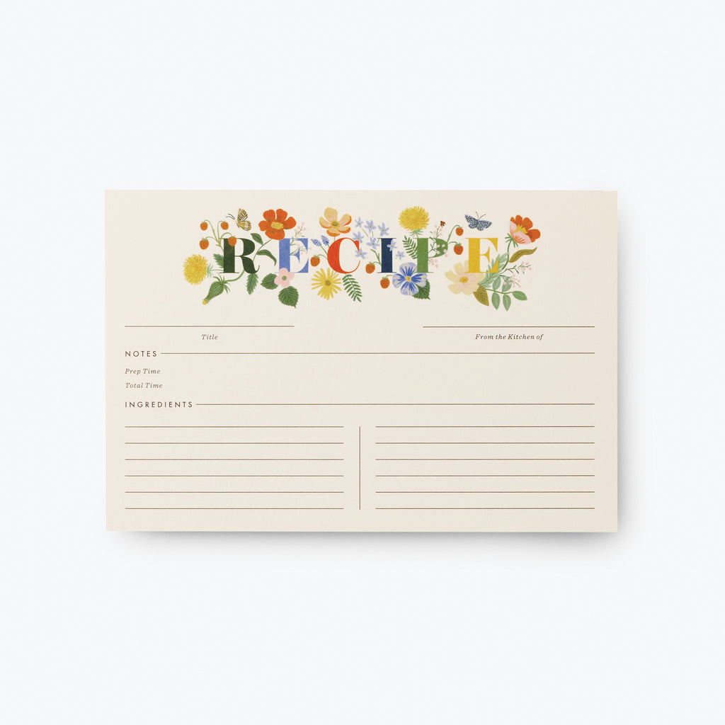Rifle Paper Co. Recipe Cards (Pack of 12) - Mayfair