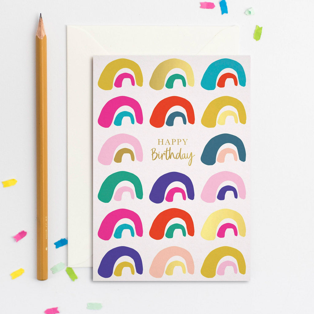Mifkins Rainbow Birthday Card