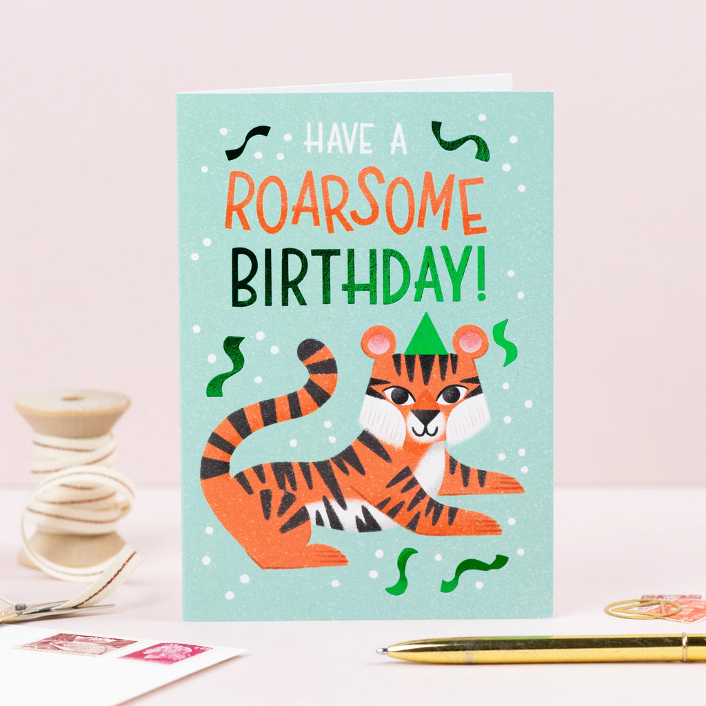 Ricicle Cards Birthday Tiger Card