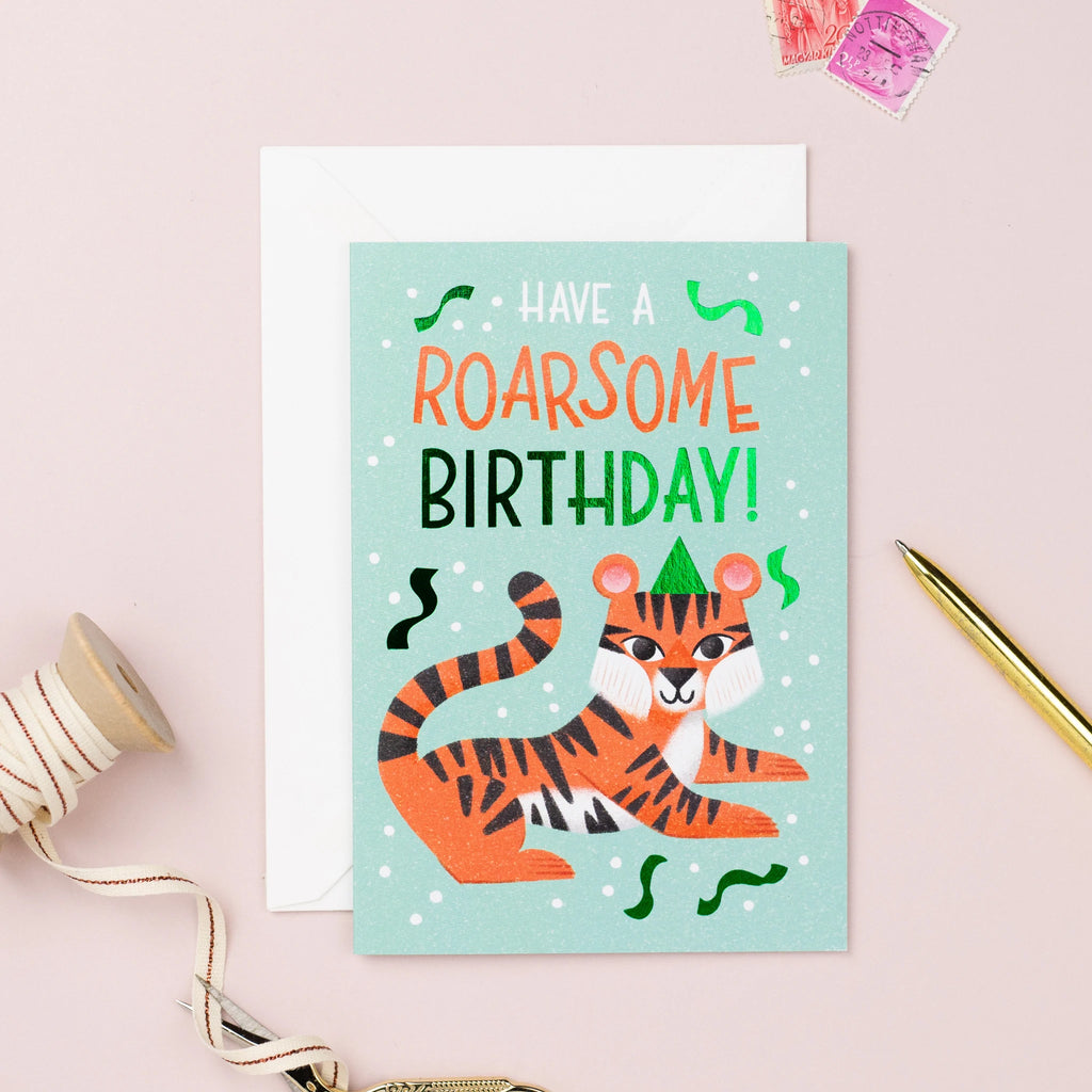 Ricicle Cards Birthday Tiger Card