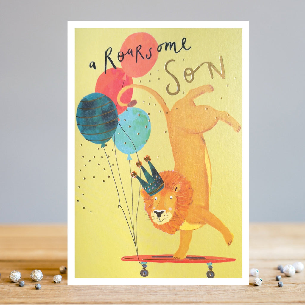 Louise Tiler Roarsome Son Lion Birthday Card