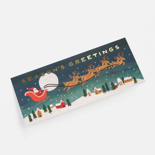 Rifle Paper Co. Santa's Sleigh Christmas Card