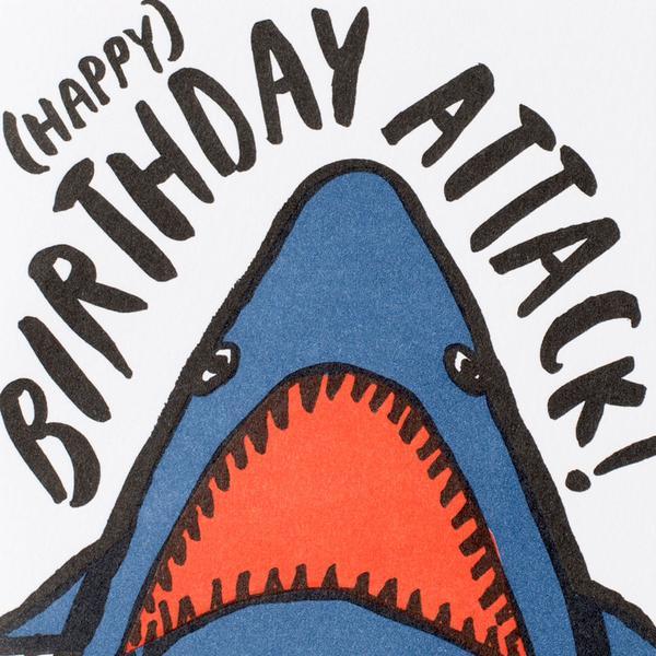 Egg Press Shark Birthday Card