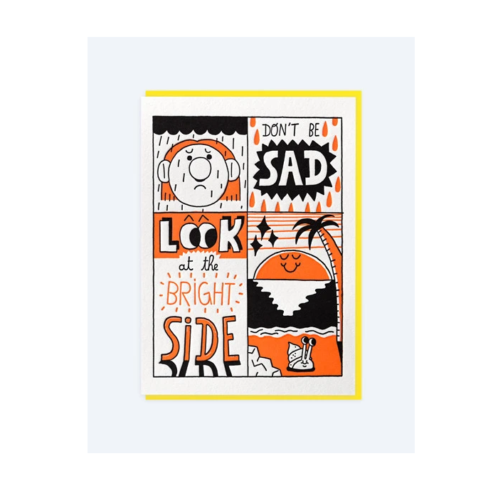 LETTERPRESS DE PARIS Don't Be Sad Card