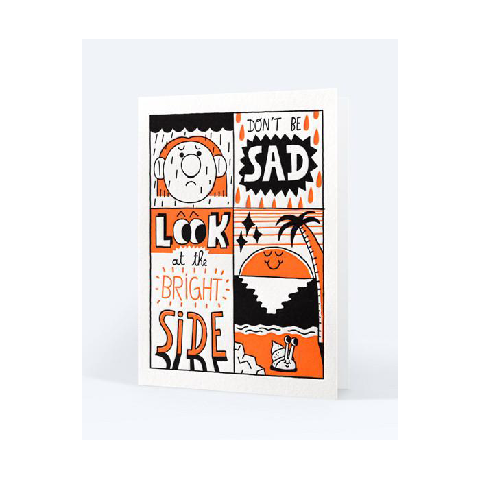 LETTERPRESS DE PARIS Don't Be Sad Card