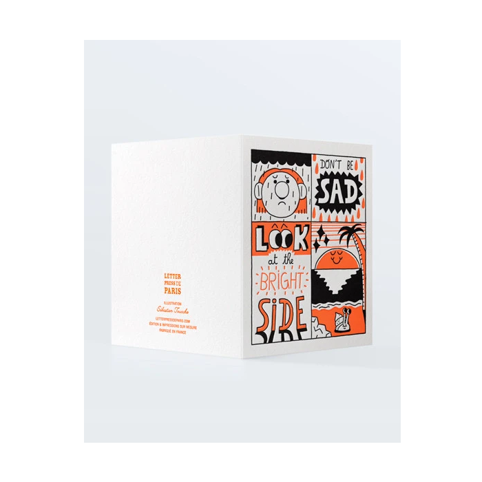 LETTERPRESS DE PARIS Don't Be Sad Card