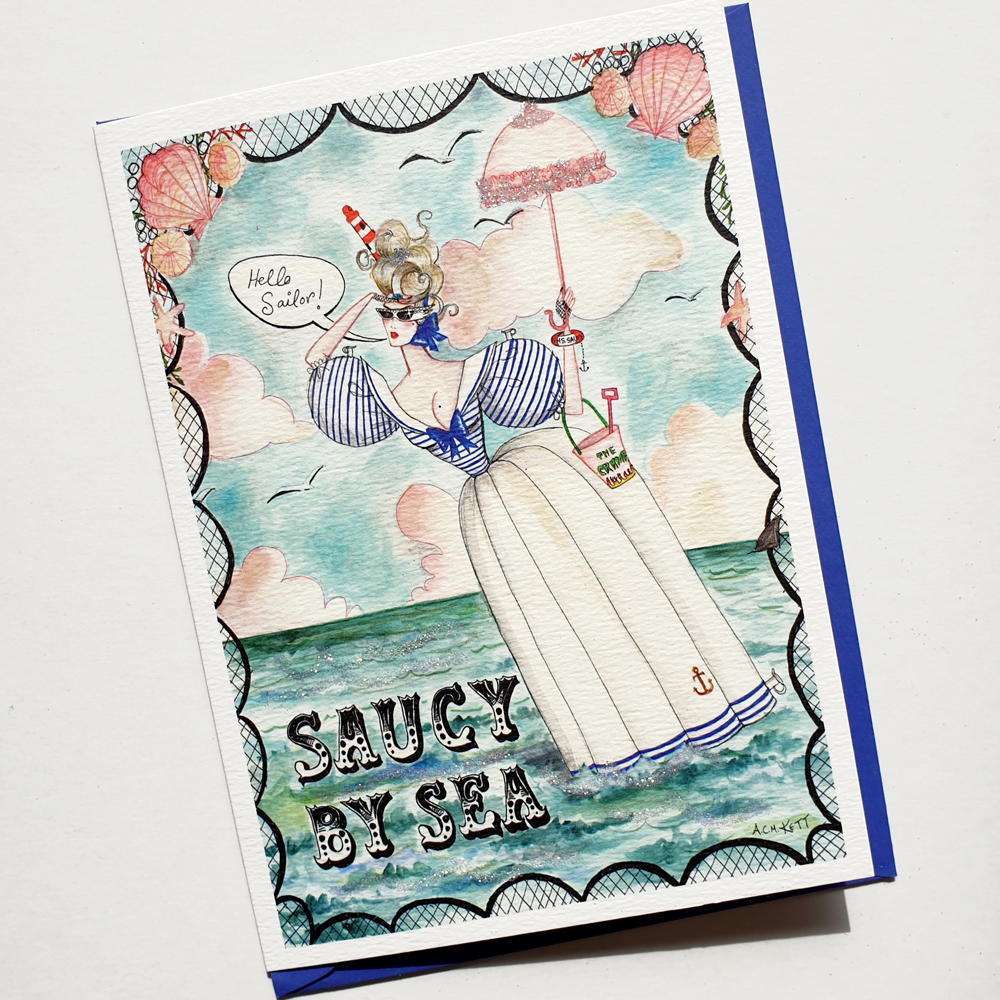 Andrea Kett Saucy By Sea Birthday Card