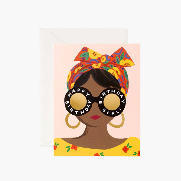 Rifle Paper Co. Scarf Girl Birthday Card