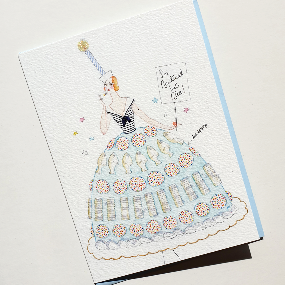 Andrea Kett Sea Sponge Birthday Card