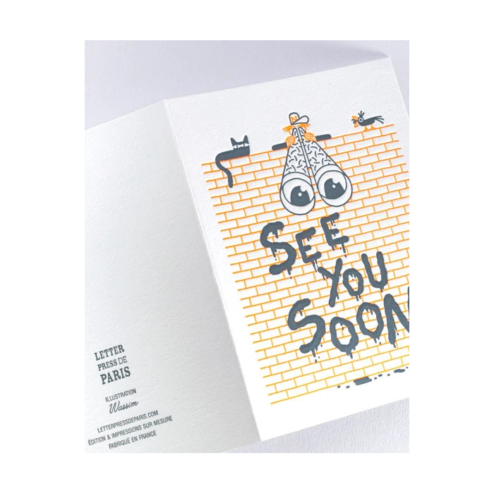 LETTERPRESS DE PARIS See You Soon Card