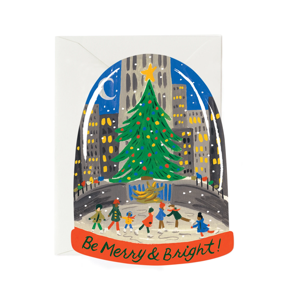 Rifle Paper Co. Skating In The City Christmas Card (Die Cut)